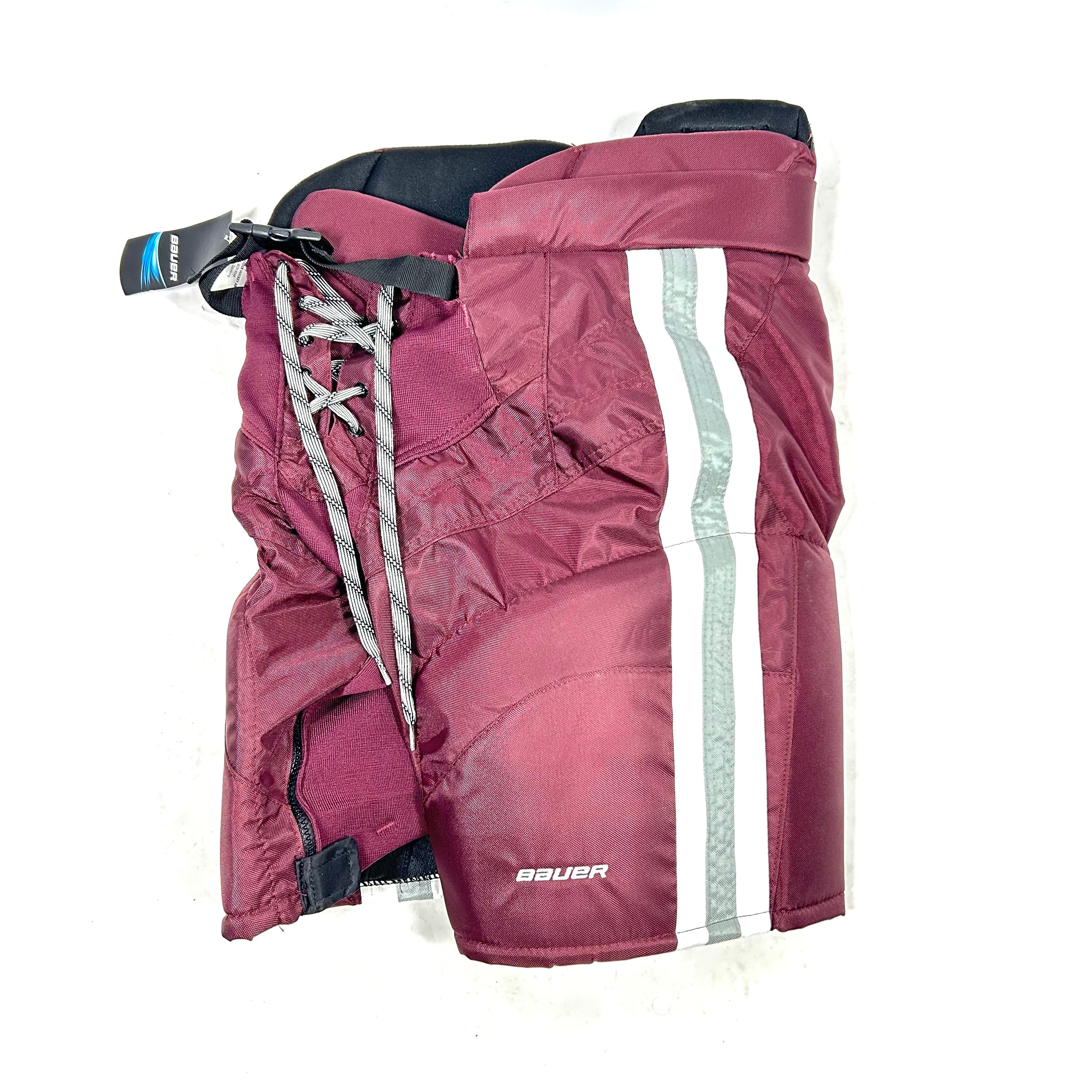 Bauer Nexus - Pantalon de hockey NCAA Pro Stock pour femme (marron/blanc/argent)